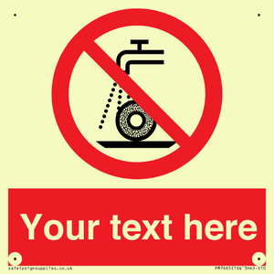 Custom prohibition Do not use for wet grinding